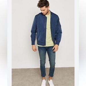 Hollister Men’s Navy Bomber Jacket
